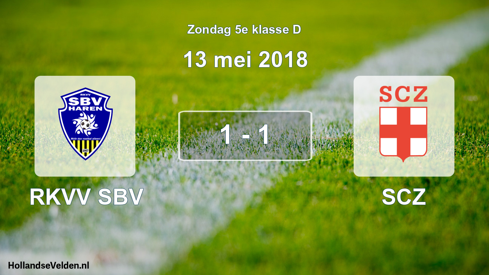 Total number of matches played: RKVV SBV - SCZ 1 - 1 (13 May 2018)