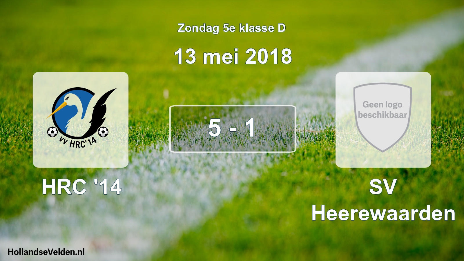 Total number of matches played: HRC '14 - SV Heerewaarden 5 - 1 (13 May 2018)