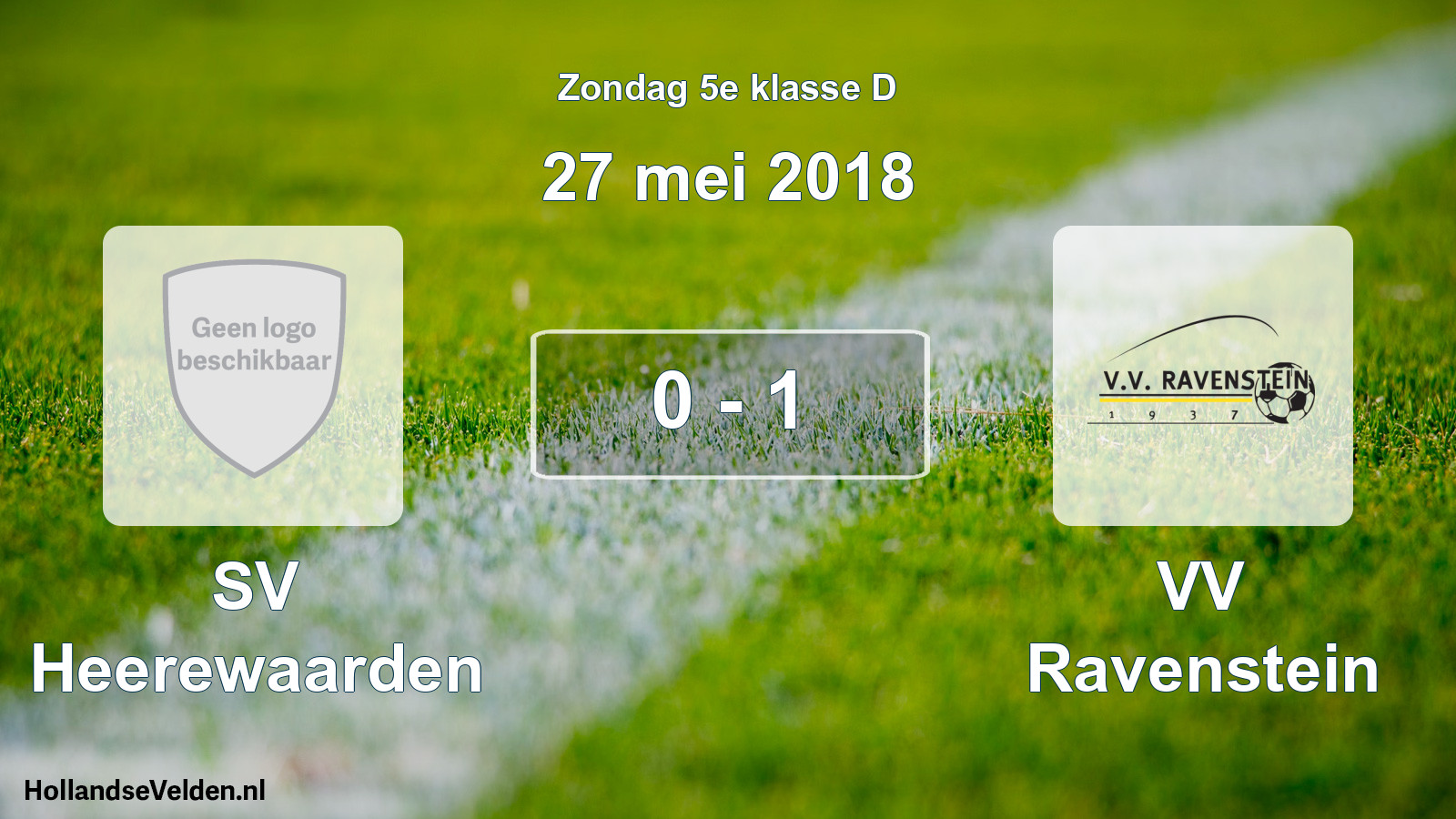 Total number of matches played: SV Heerewaarden - VV Ravenstein 0 - 1 (27 May 2018)
