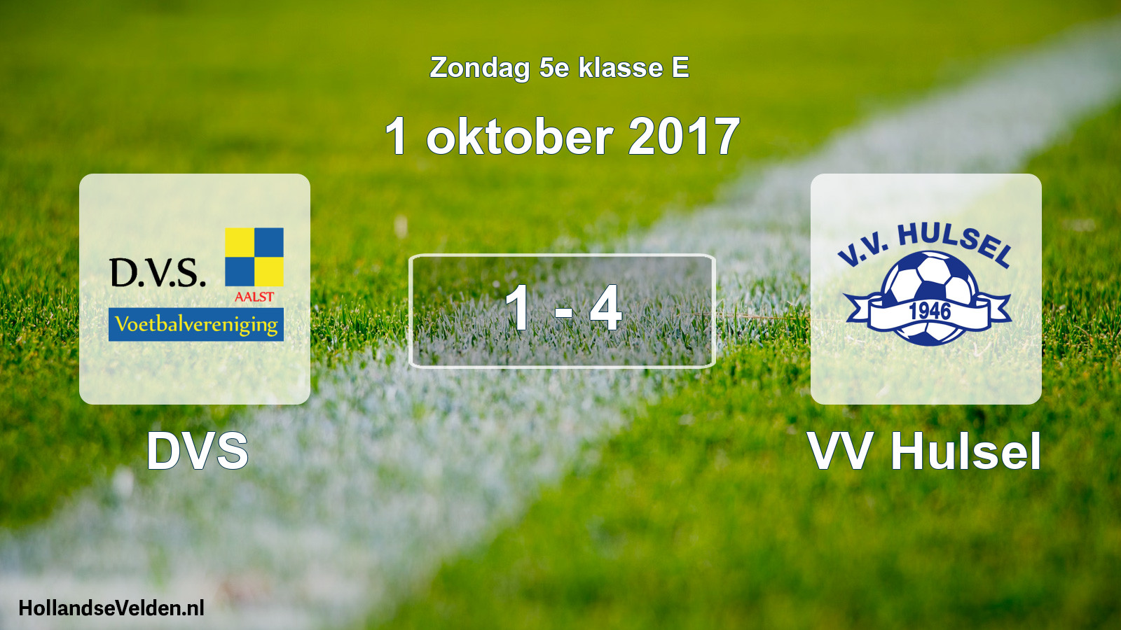 Total number of matches played: DVS - VV Hulsel 1 - 4 (1 October 2017)