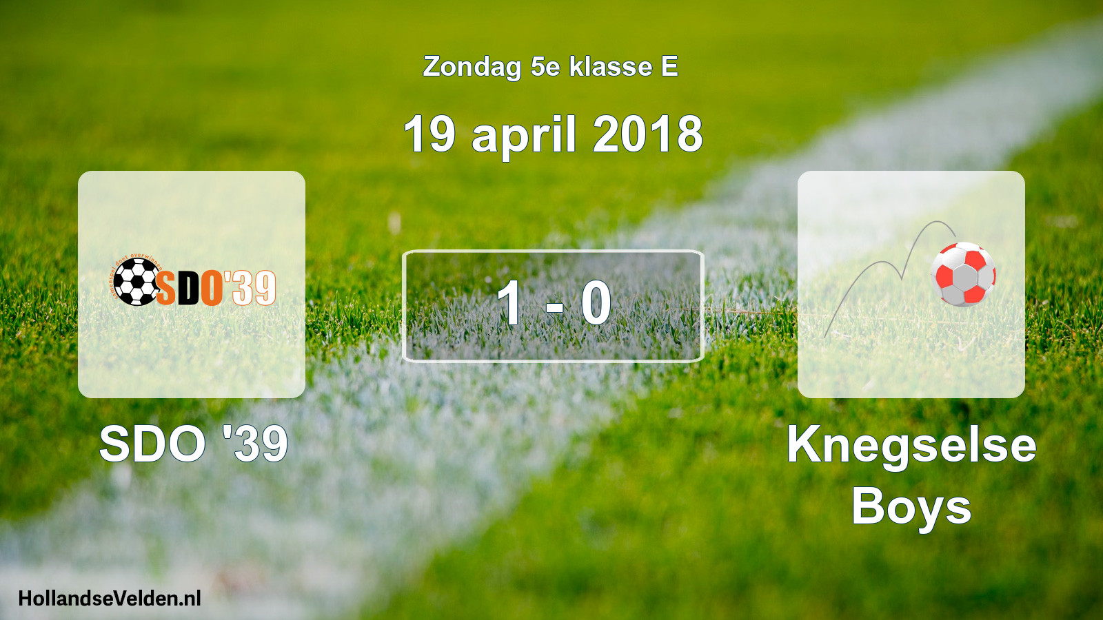 Total number of matches played: SDO '39 - Knegselse Boys 1 - 0 (19 April 2018)
