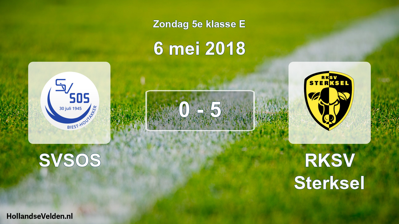 Total number of matches played: SVSOS - RKSV Sterksel 0 - 5 (6 May 2018)