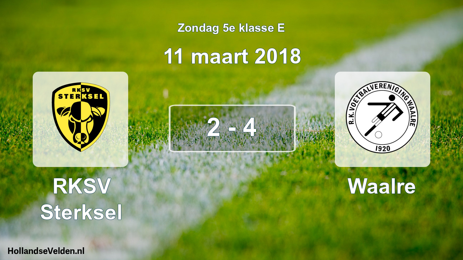 Total number of matches played: RKSV Sterksel - Waalre 2 - 4 (11 March 2018)