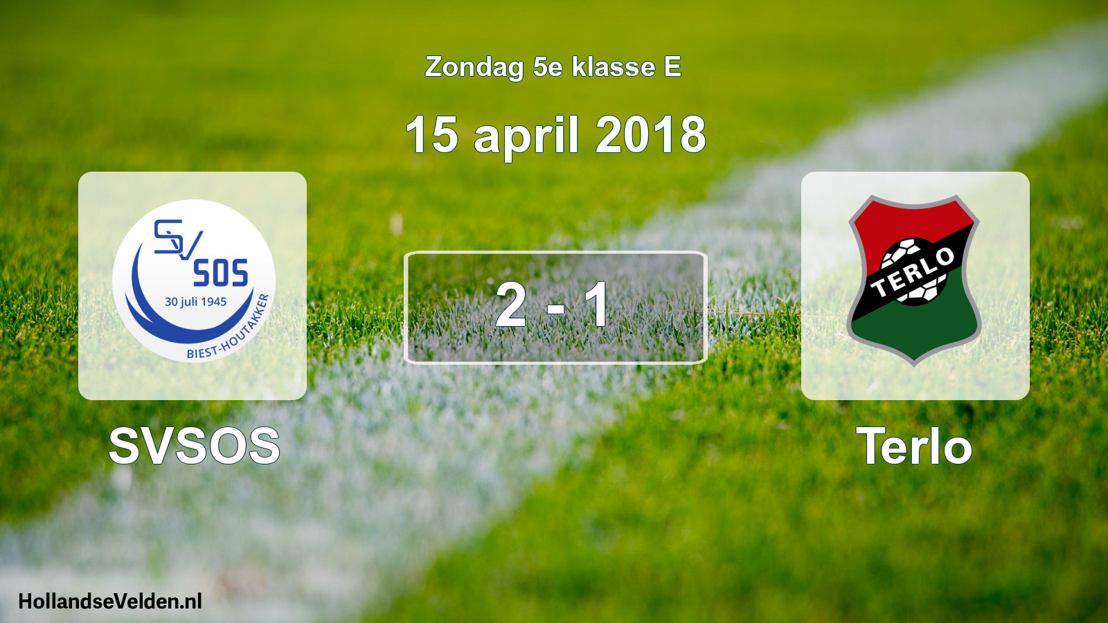 Total number of matches played: SVSOS - Terlo 2 - 1 (15 April 2018)