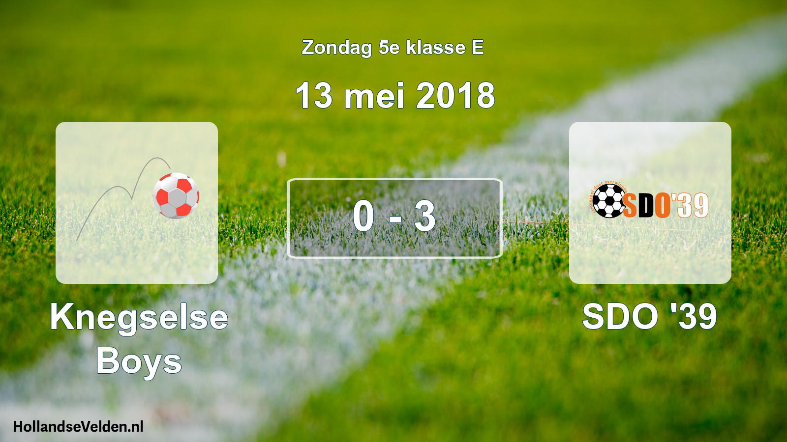 Total number of matches played: Knegselse Boys - SDO '39 0 - 3 (13 May 2018)
