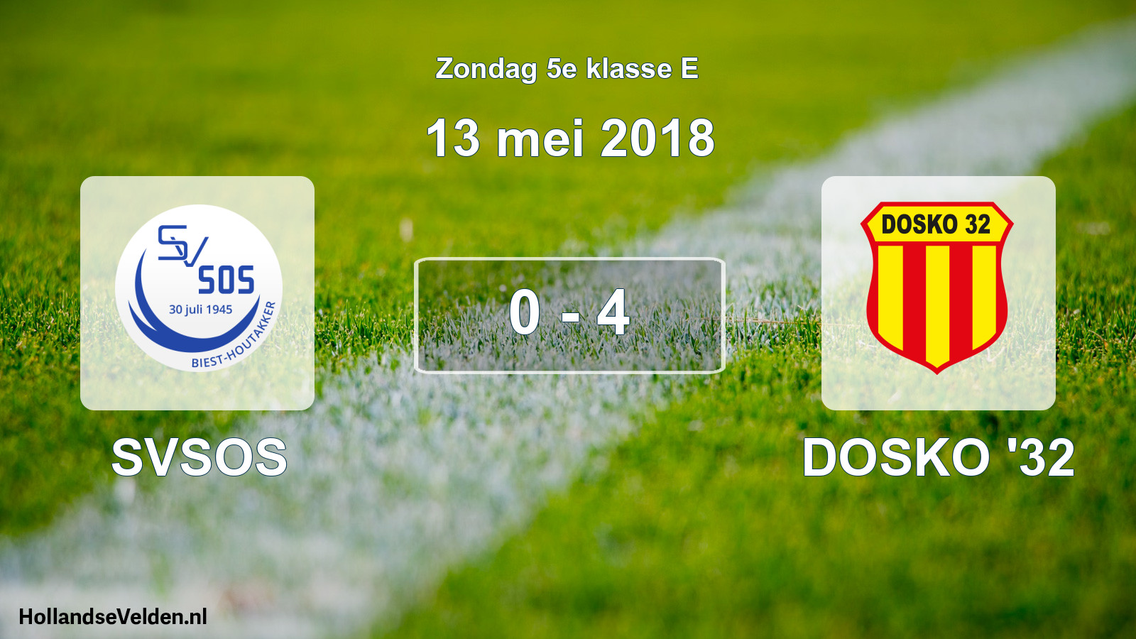 Total number of matches played: SVSOS - DOSKO '32 0 - 4 (13 May 2018)