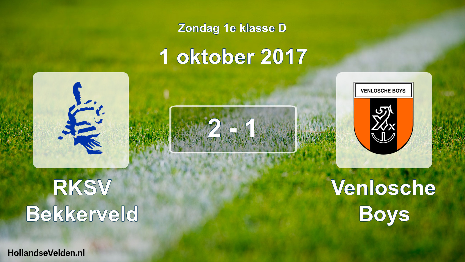 Total number of matches played: RKSV Bekkerveld - Venlosche Boys 2 - 1 (1 October 2017)