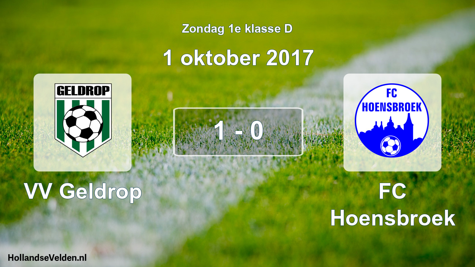 Total number of matches played: VV Geldrop - FC Hoensbroek 1 - 0 (1 October 2017)