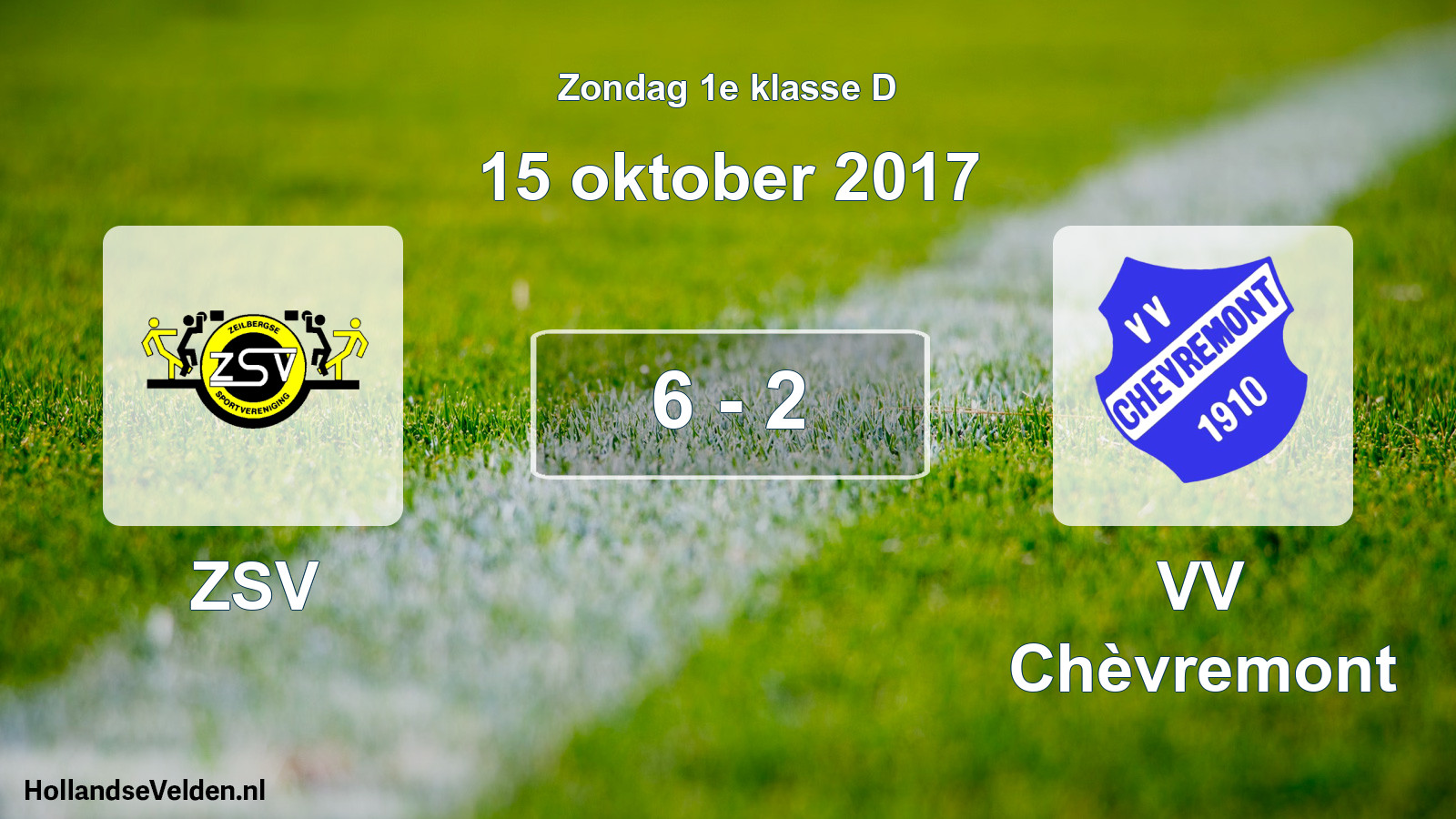 Total number of matches played: ZSV - VV Chèvremont 6 - 2 (15 October 2017)