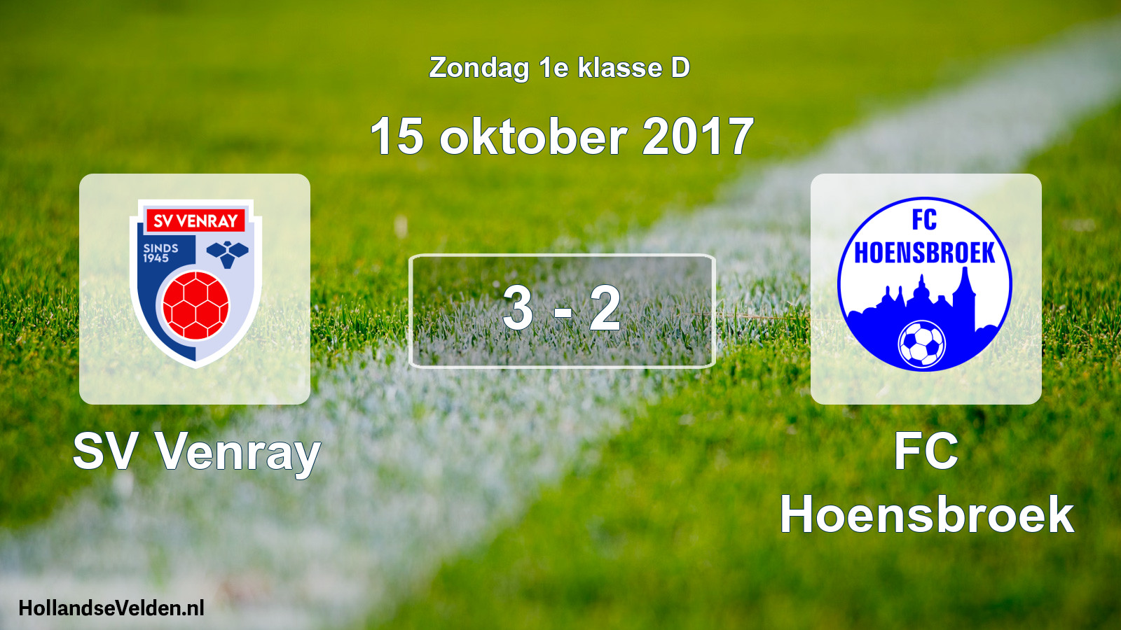 Total number of matches played: SV Venray - FC Hoensbroek 3 - 2 (15 October 2017)