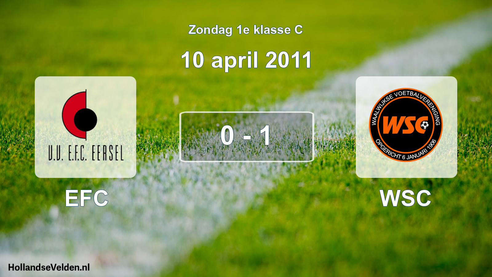 Total number of matches played: EFC - WSC 0 - 1 (10 April 2011)