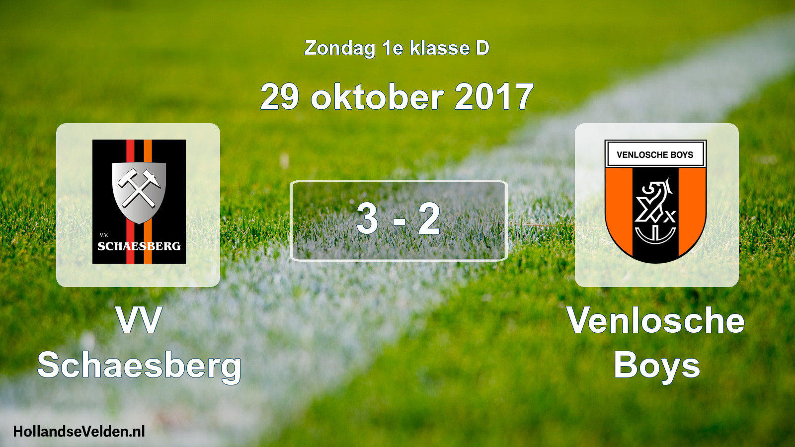 Total number of matches played: VV Schaesberg - Venlosche Boys 3 - 2 (29 October 2017)