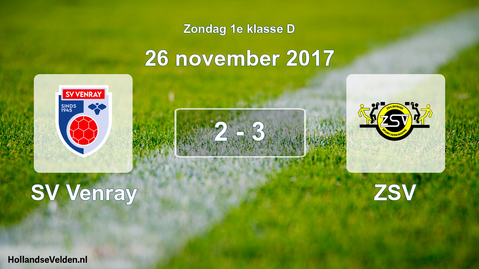 Total number of matches played: SV Venray - ZSV 2 - 3 (26 November 2017)