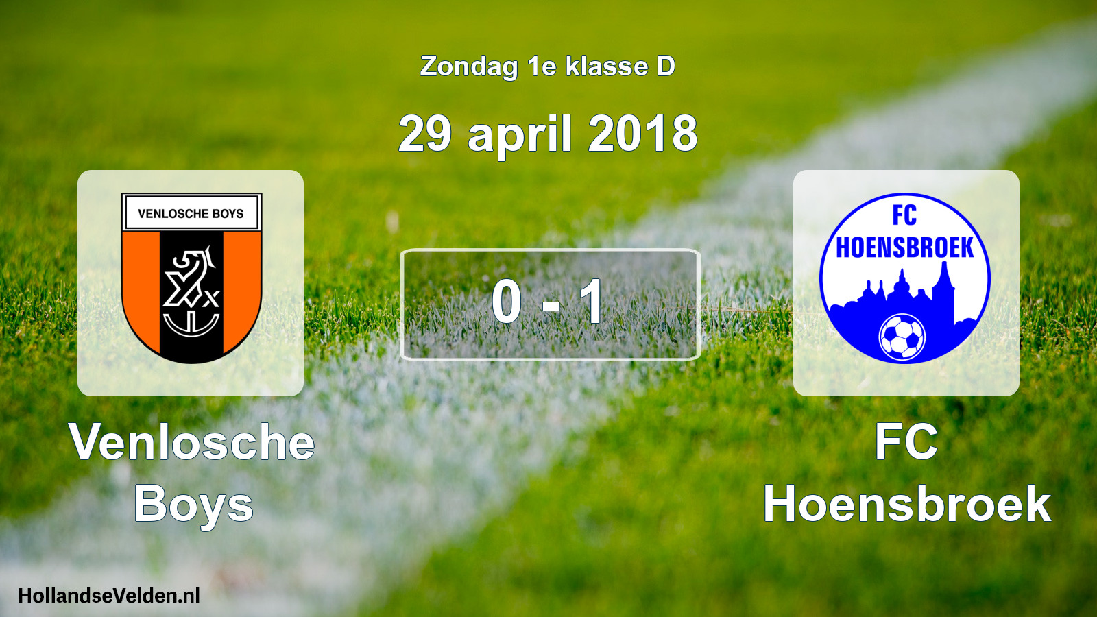 Total number of matches played: Venlosche Boys - FC Hoensbroek 0 - 1 (29 April 2018)