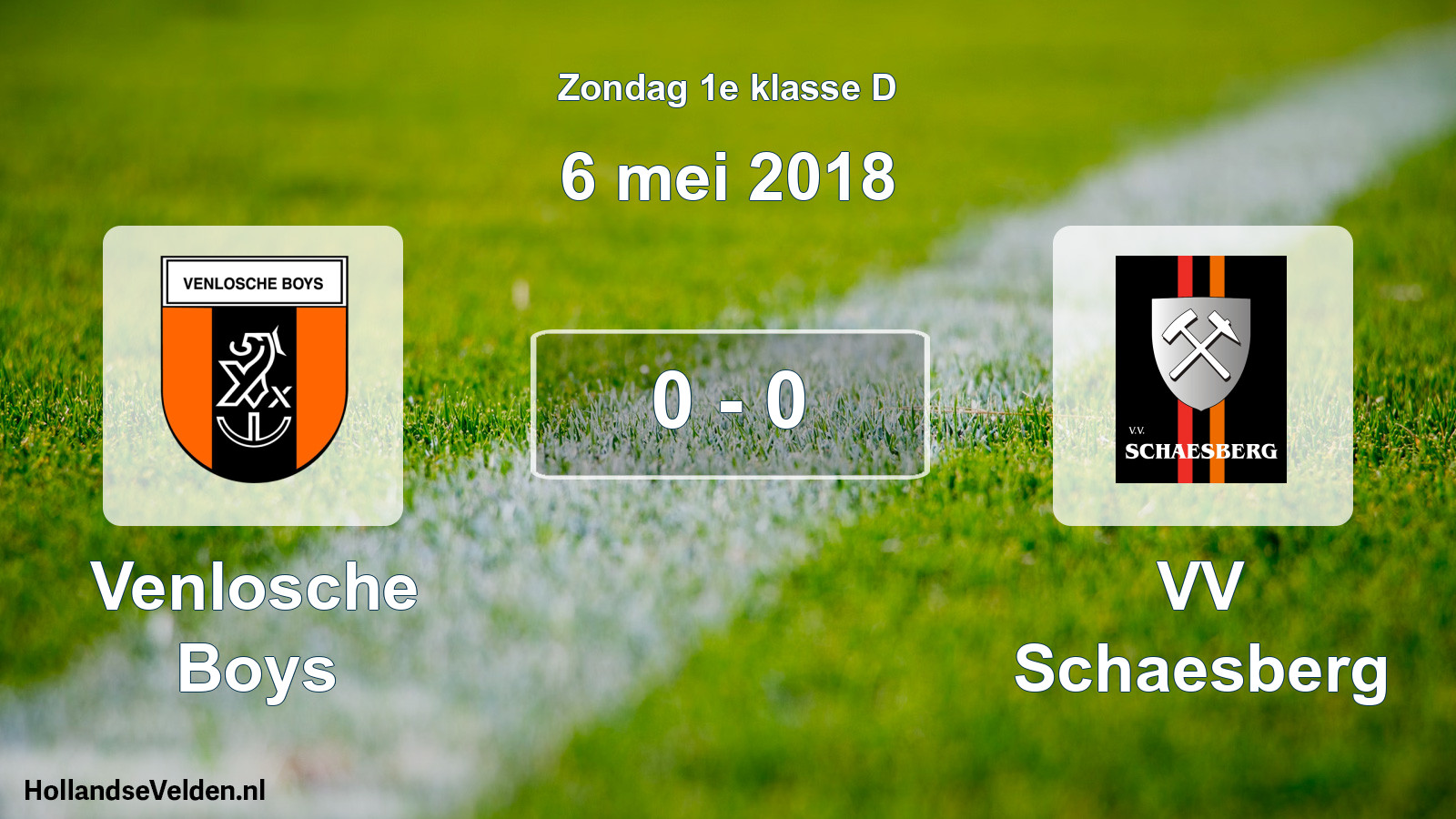 Total number of matches played: Venlosche Boys - VV Schaesberg 0 - 0 (6 May 2018)
