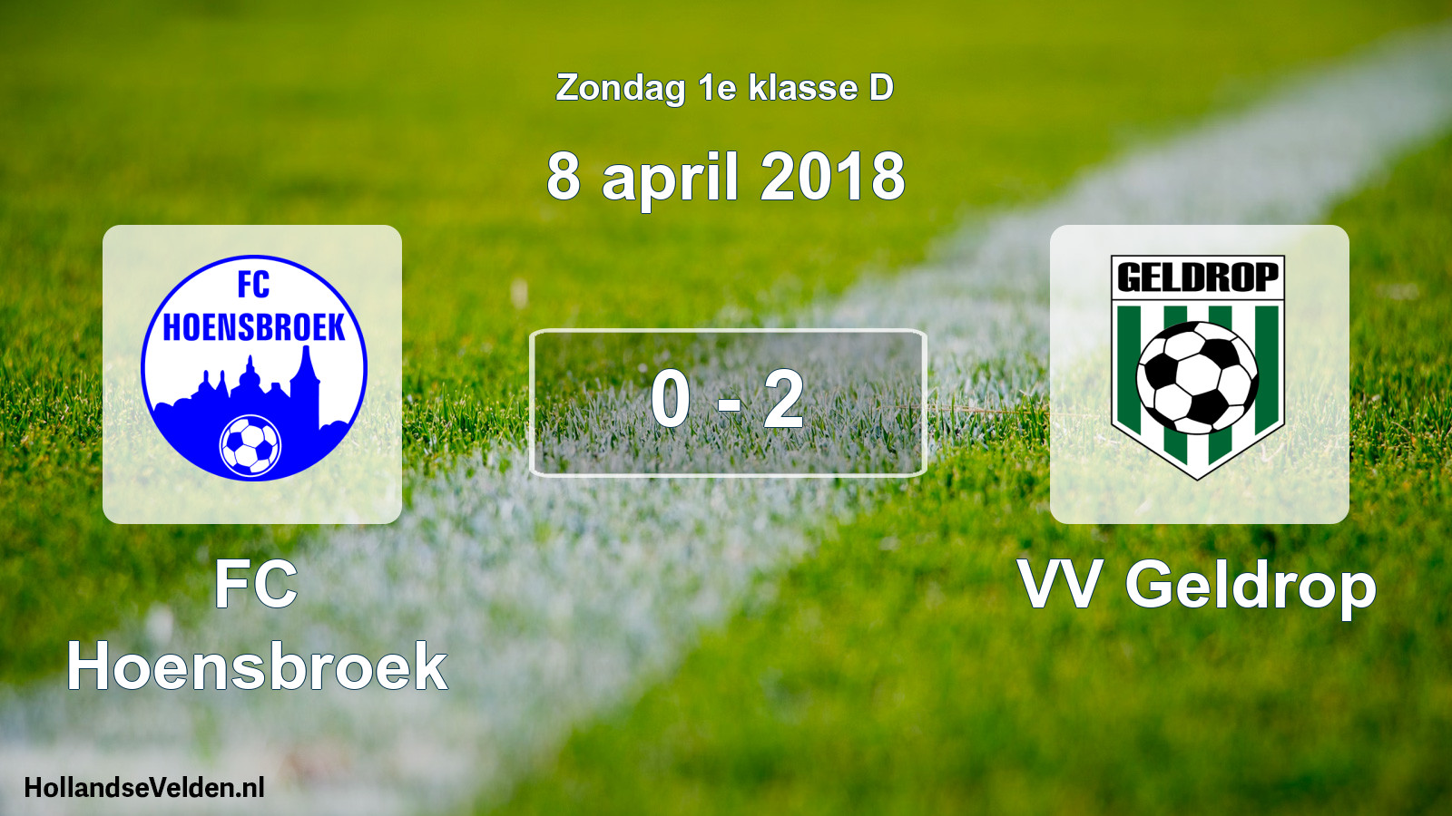 Total number of matches played: FC Hoensbroek - VV Geldrop 0 - 2 (8 April 2018)