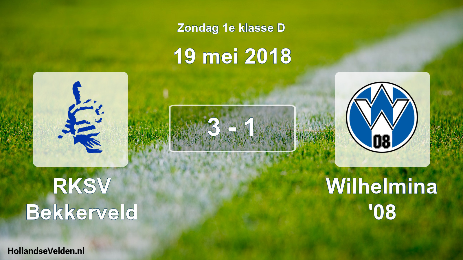 Total number of matches played: RKSV Bekkerveld - Wilhelmina '08 3 - 1 (19 May 2018)