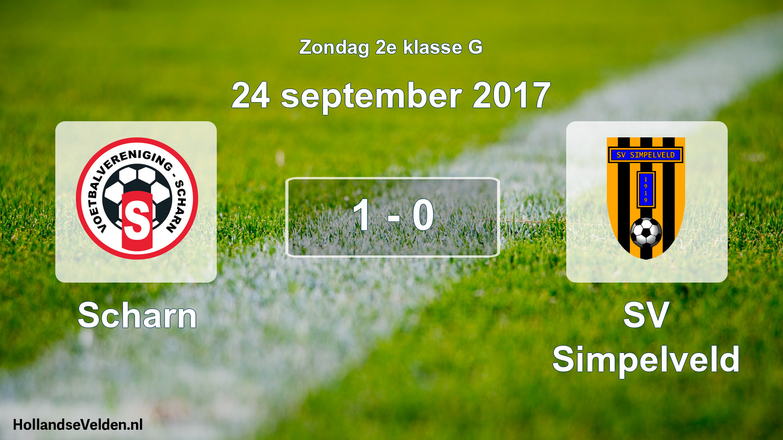 Total number of matches played: Scharn - SV Simpelveld 1 - 0 (24 September 2017)