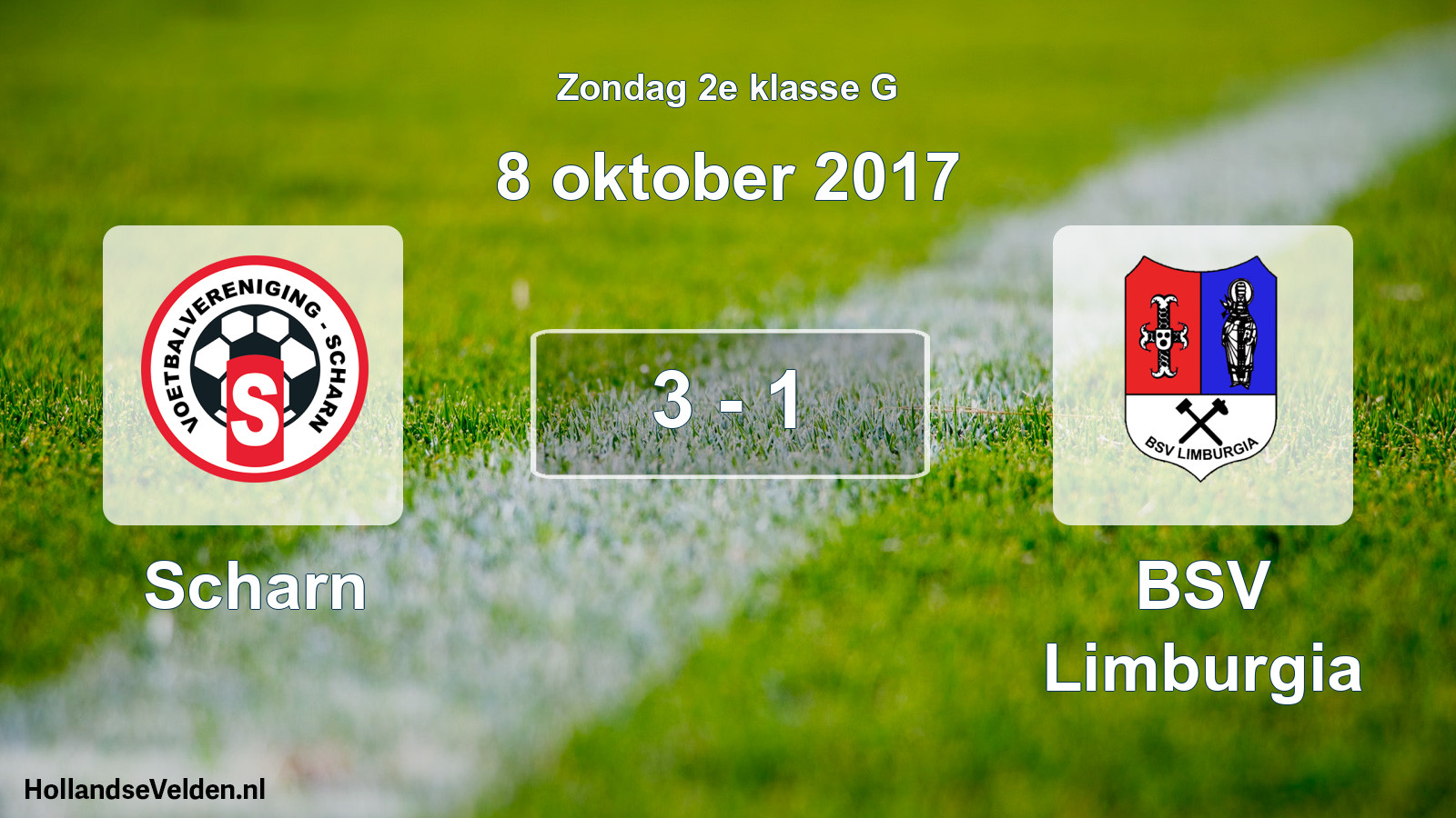 Total number of matches played: Scharn - BSV Limburgia 3 - 1 (8 October 2017)