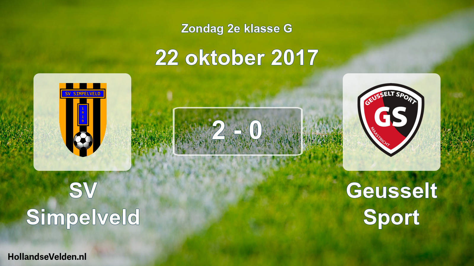 Total number of matches played: SV Simpelveld - Geusselt Sport 2 - 0 (22 October 2017)
