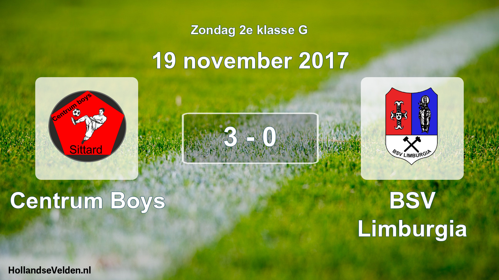 Total number of matches played: Centrum Boys - BSV Limburgia 3 - 0 (19 November 2017)