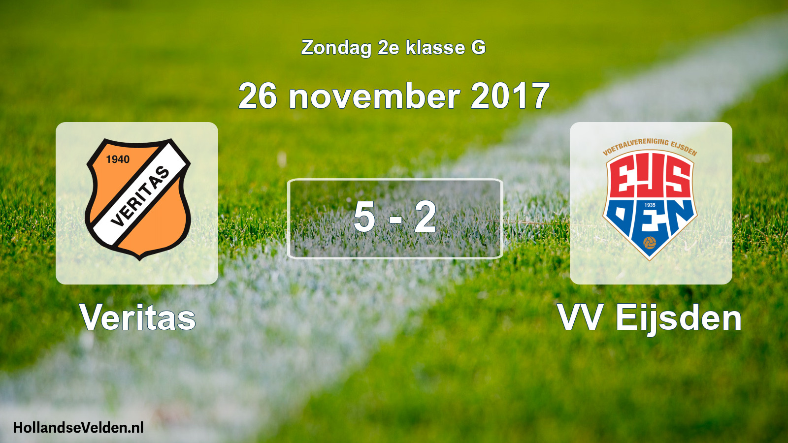 Total number of matches played: Veritas - VV Eijsden 5 - 2 (26 November 2017)