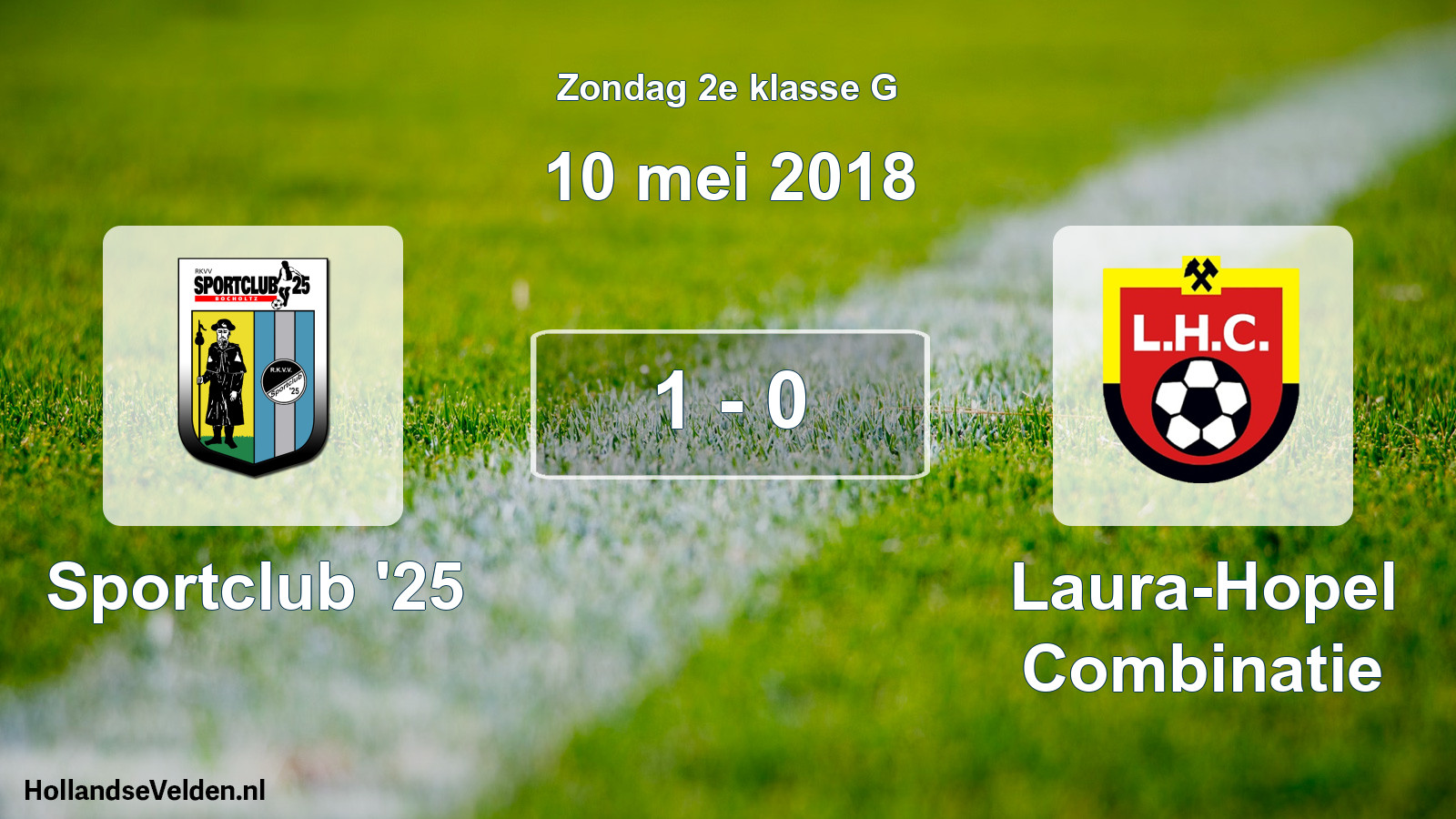 Total number of matches played: Sportclub '25 - Laura-Hopel Combinatie 1 - 0 (10 May 2018)