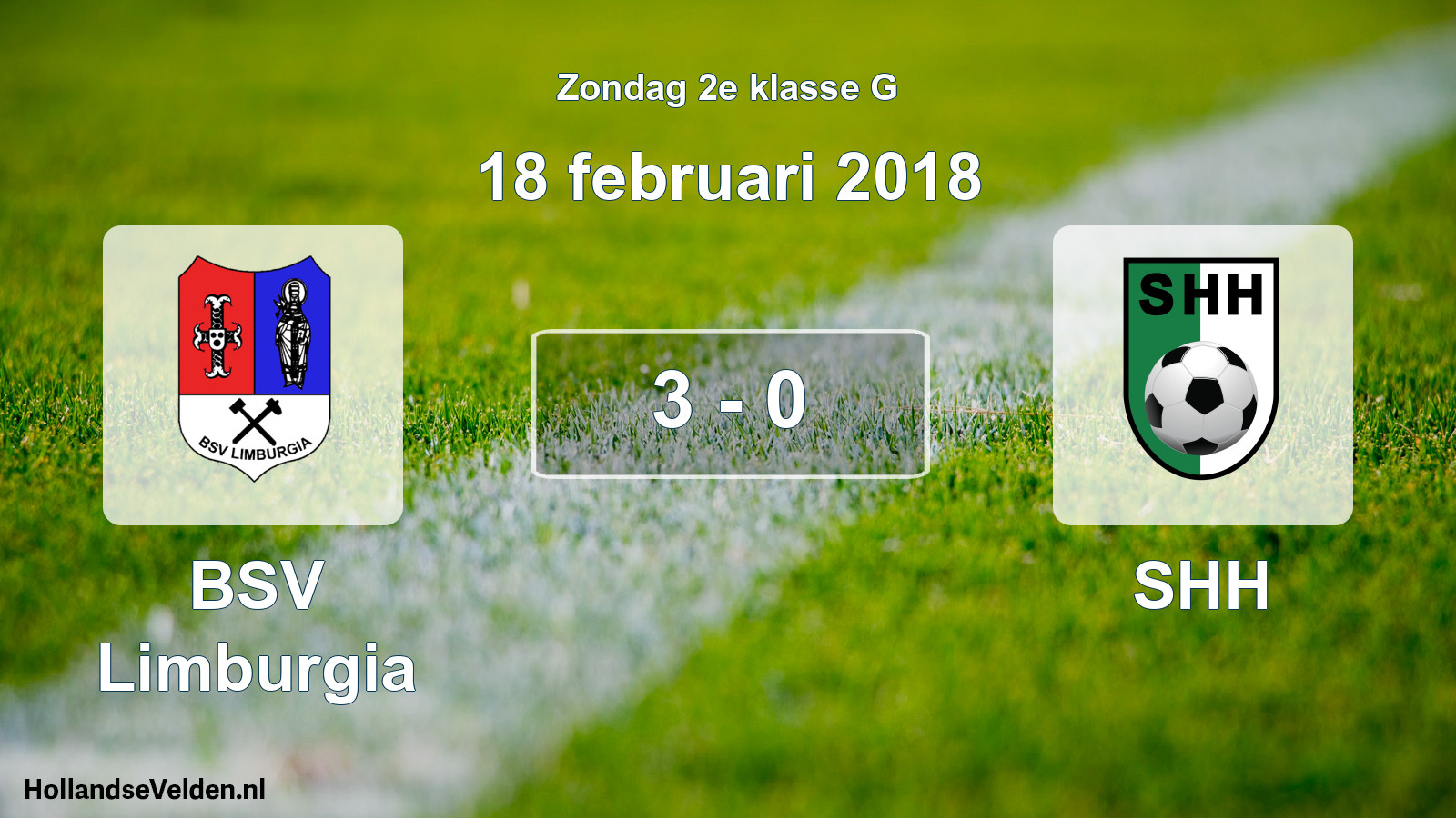 Total number of matches played: BSV Limburgia - SHH 3 - 0 (18 February 2018)