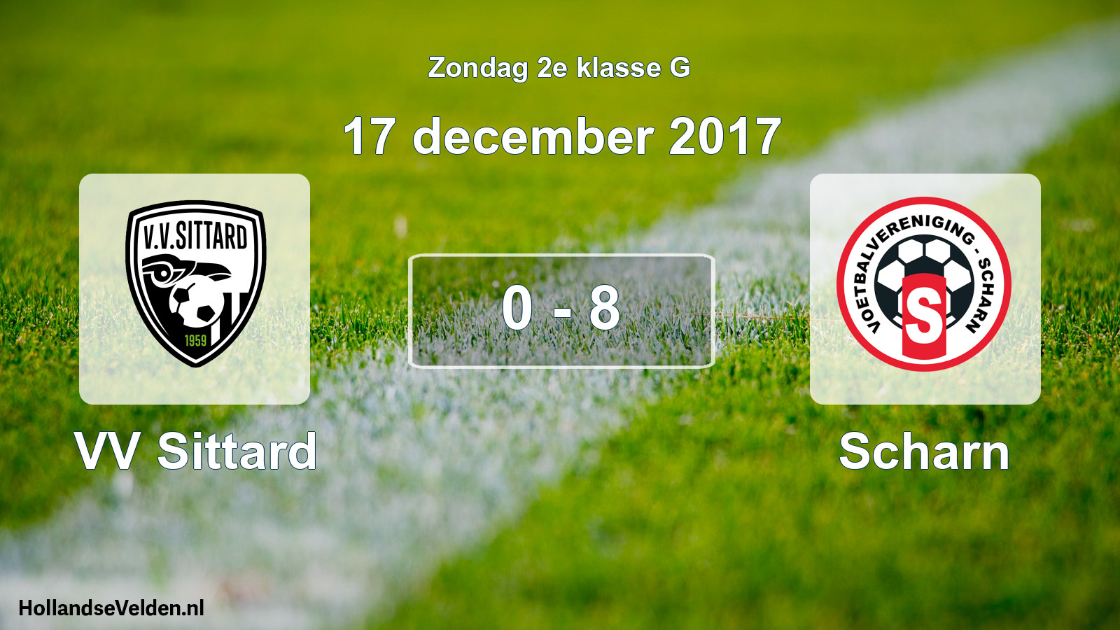 Total number of matches played: VV Sittard - Scharn 0 - 8 (17 December 2017)