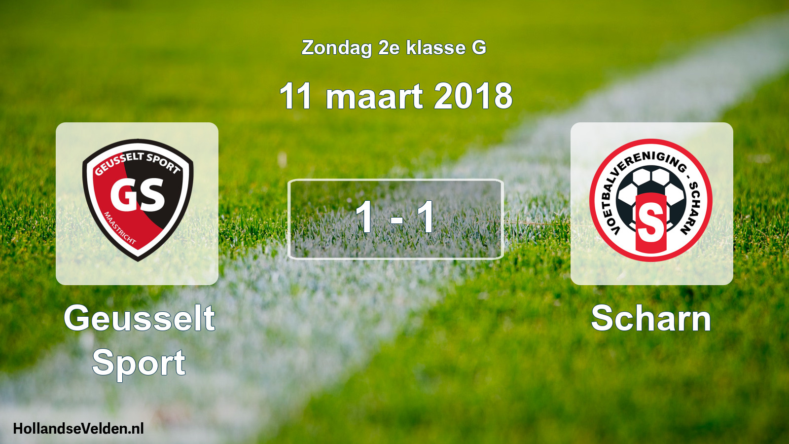 Total number of matches played: Geusselt Sport - Scharn 1 - 1 (11 March 2018)