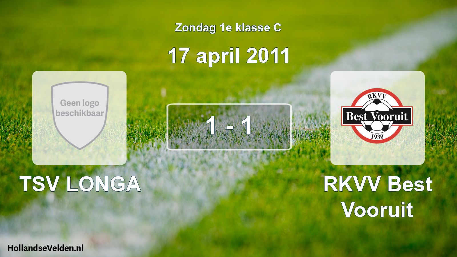 Total number of matches played: TSV LONGA - RKVV Best Vooruit 1 - 1 (17 April 2011)