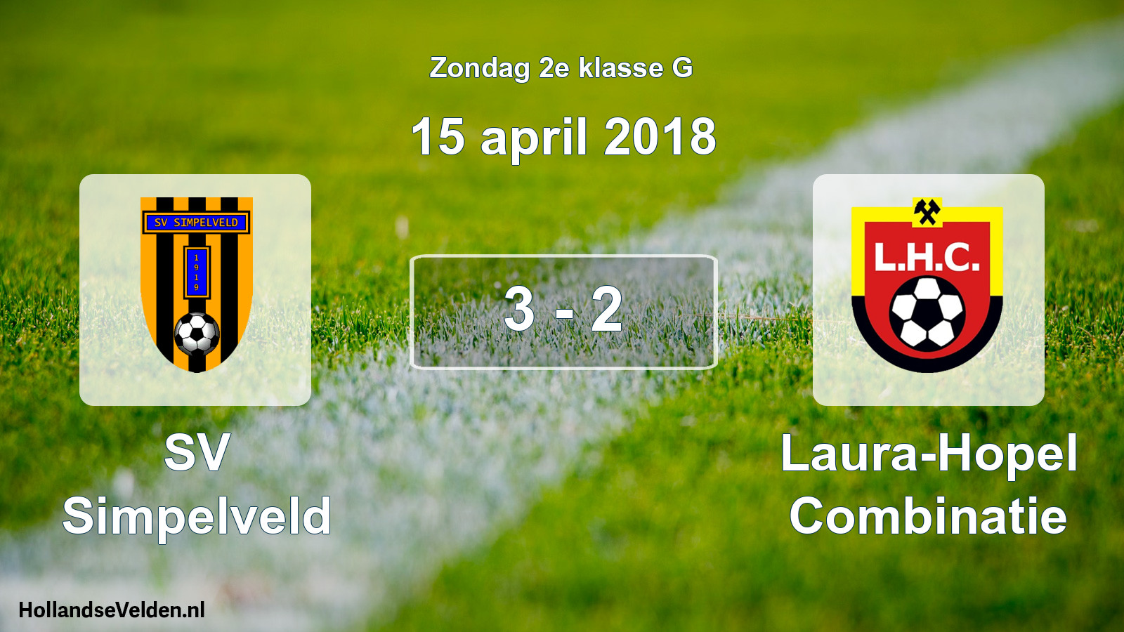 Total number of matches played: SV Simpelveld - Laura-Hopel Combinatie 3 - 2 (15 April 2018)