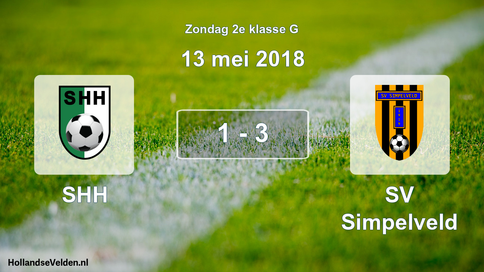 Total number of matches played: SHH - SV Simpelveld 1 - 3 (13 May 2018)