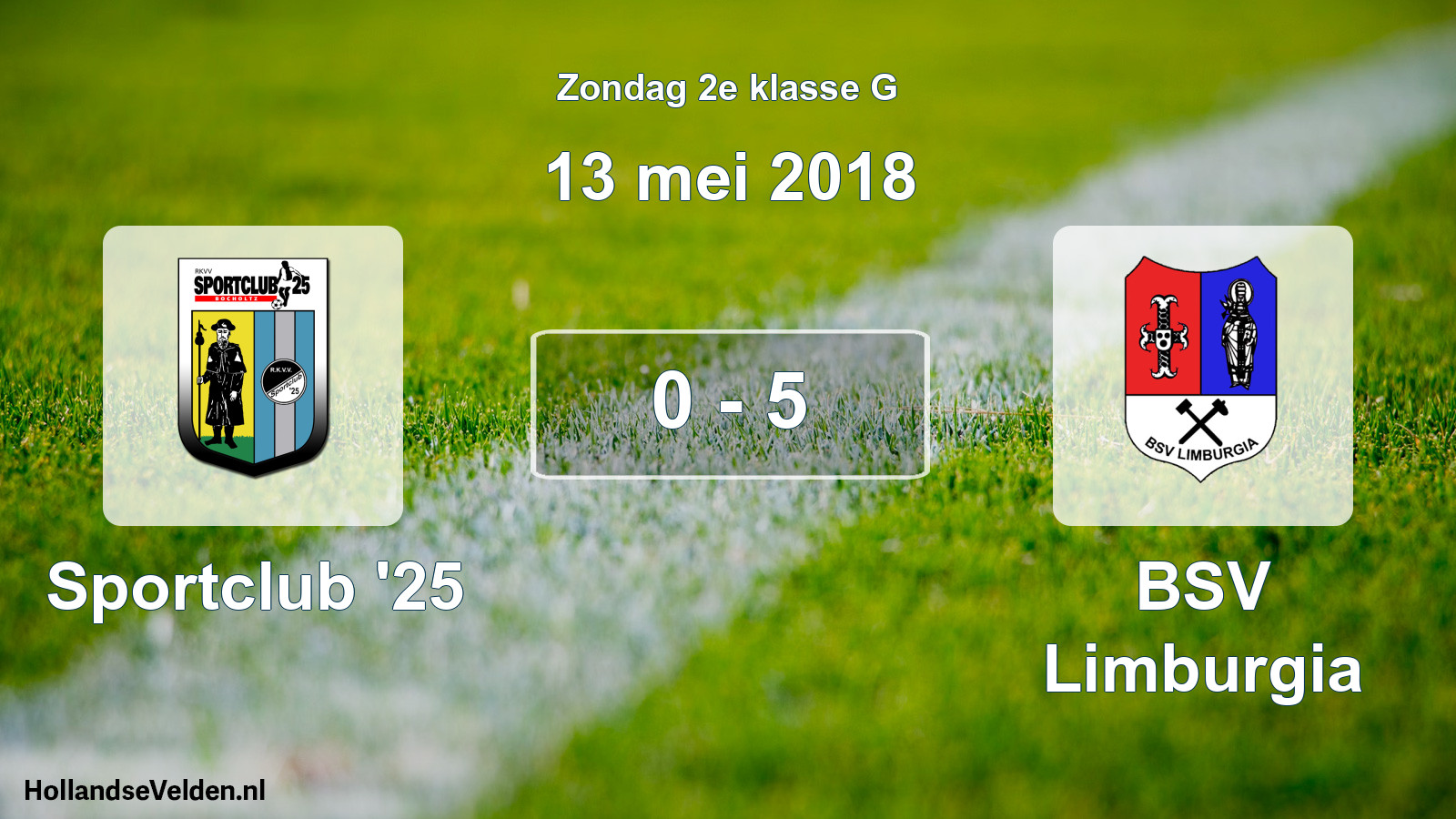 Total number of matches played: Sportclub '25 - BSV Limburgia 0 - 5 (13 May 2018)