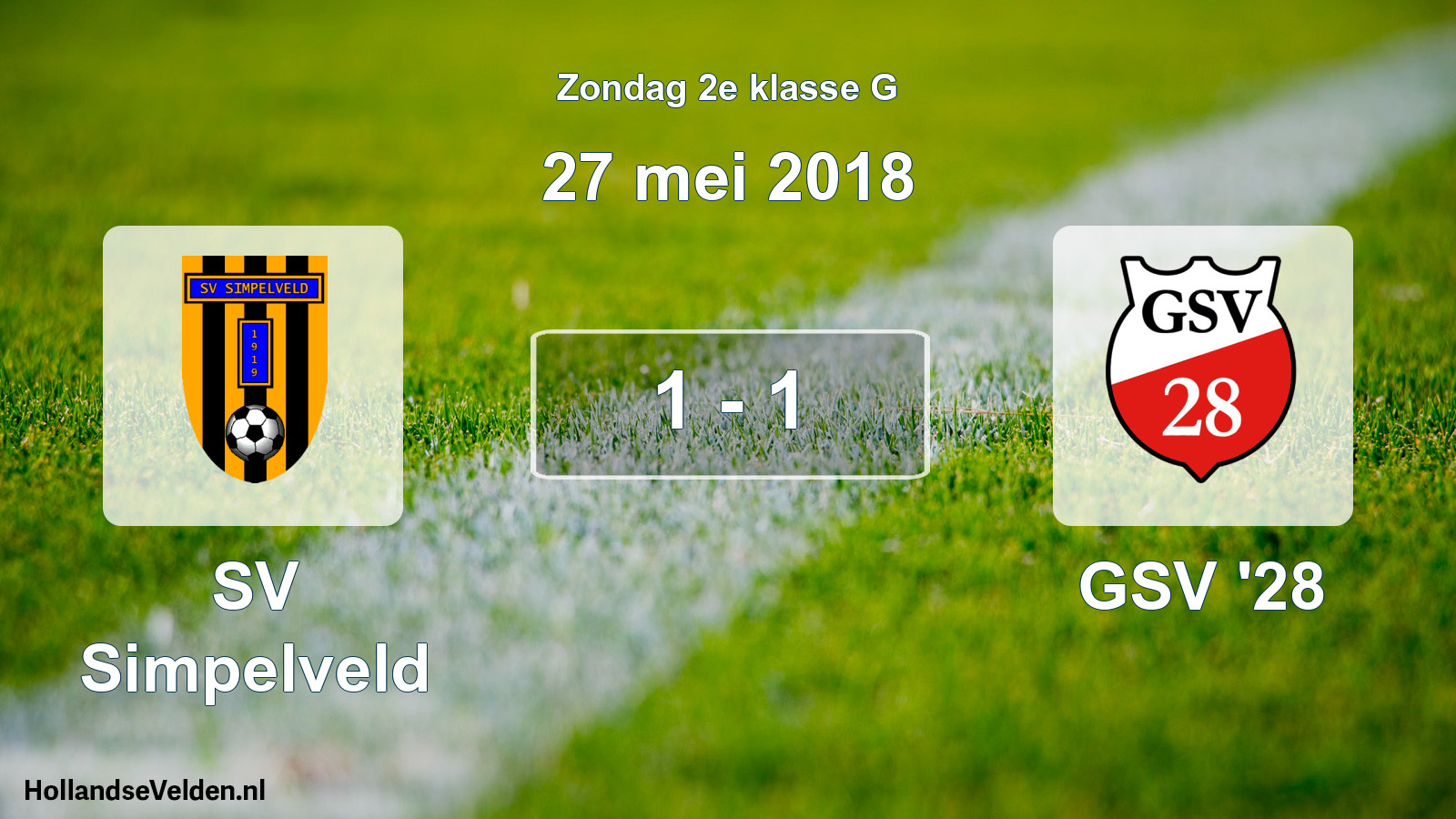 Total number of matches played: SV Simpelveld - GSV '28 1 - 1 (27 May 2018)