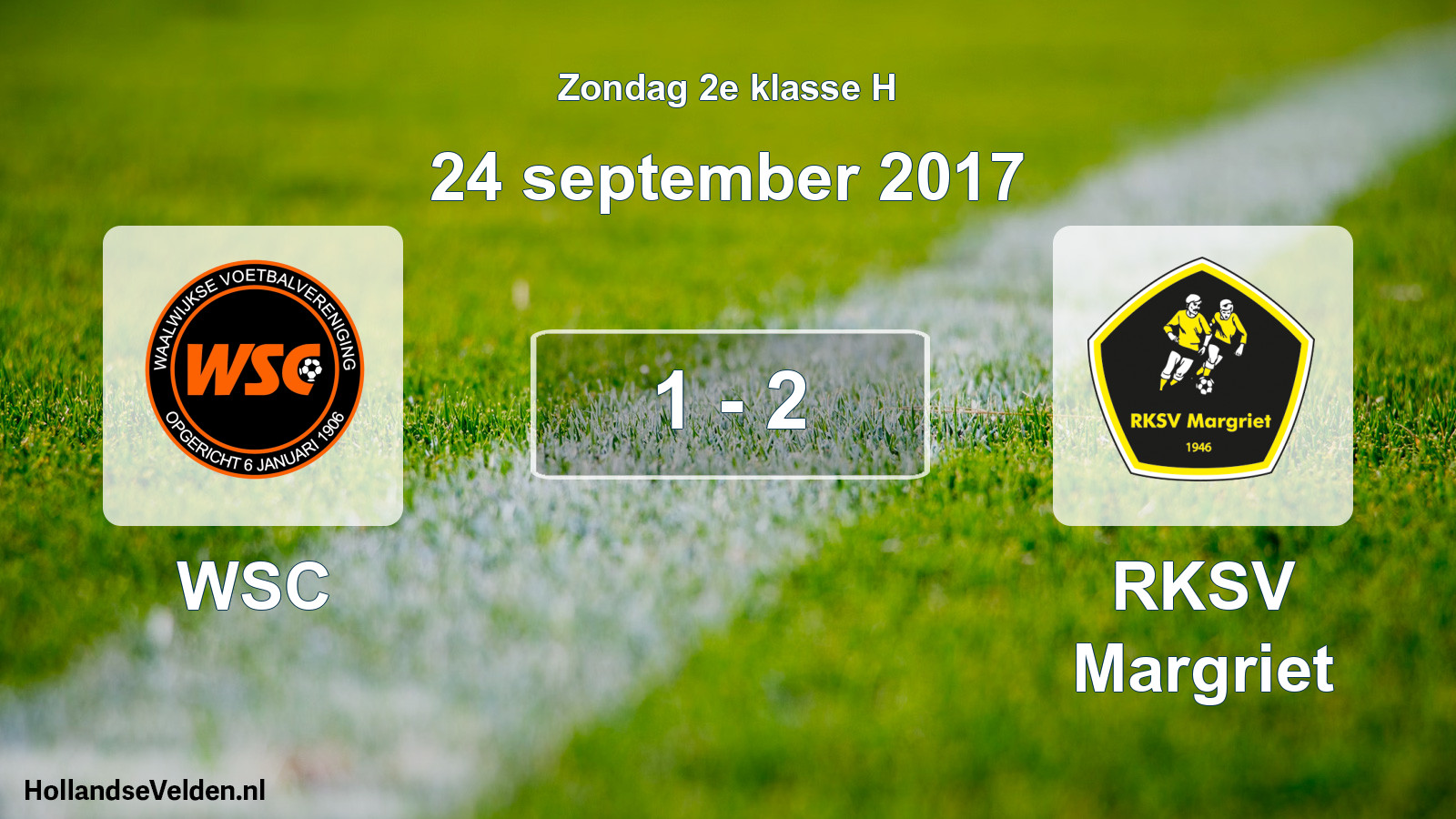 Total number of matches played: WSC - RKSV Margriet 1 - 2 (24 September 2017)
