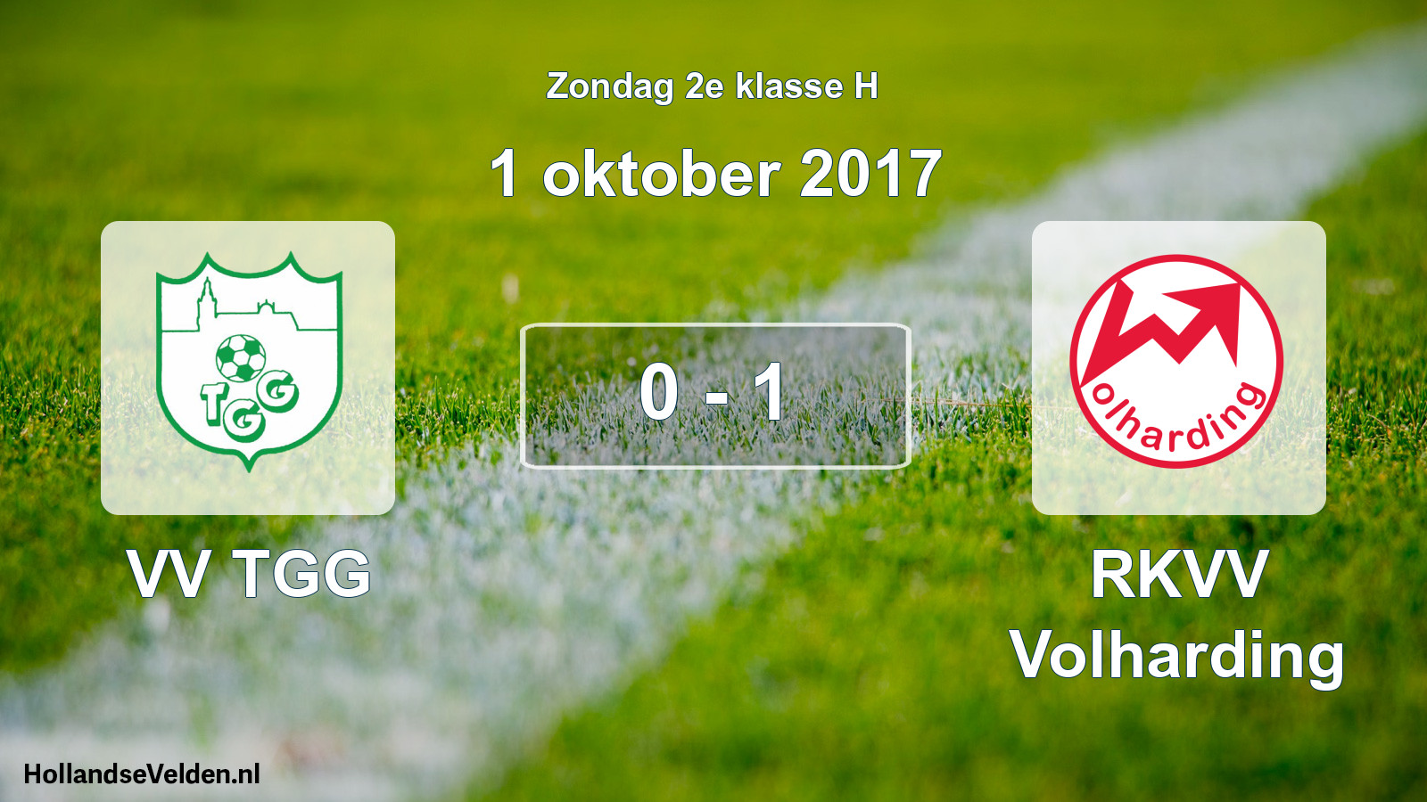 Total number of matches played: VV TGG - RKVV Volharding 0 - 1 (1 October 2017)