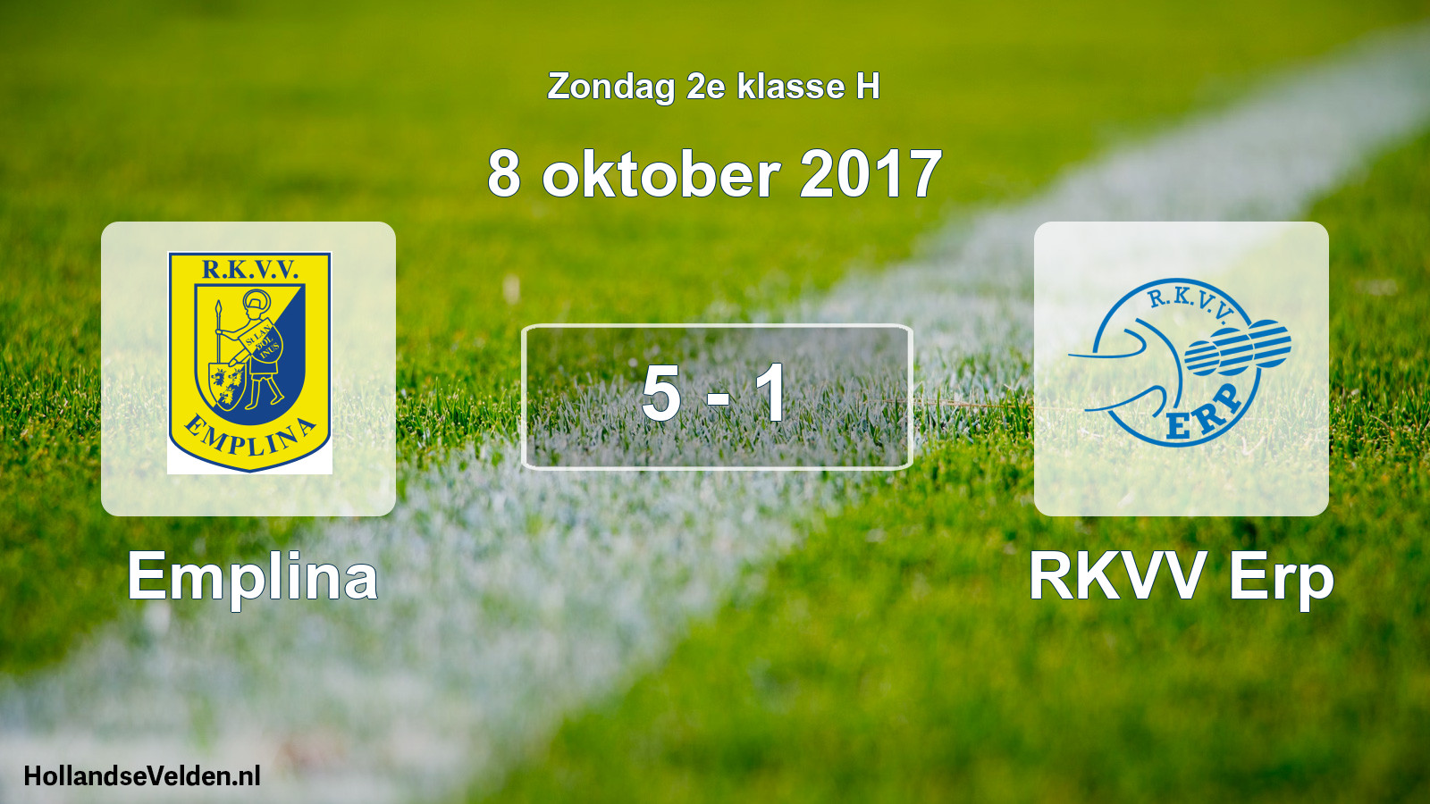 Total number of matches played: Emplina - RKVV Erp 5 - 1 (8 October 2017)