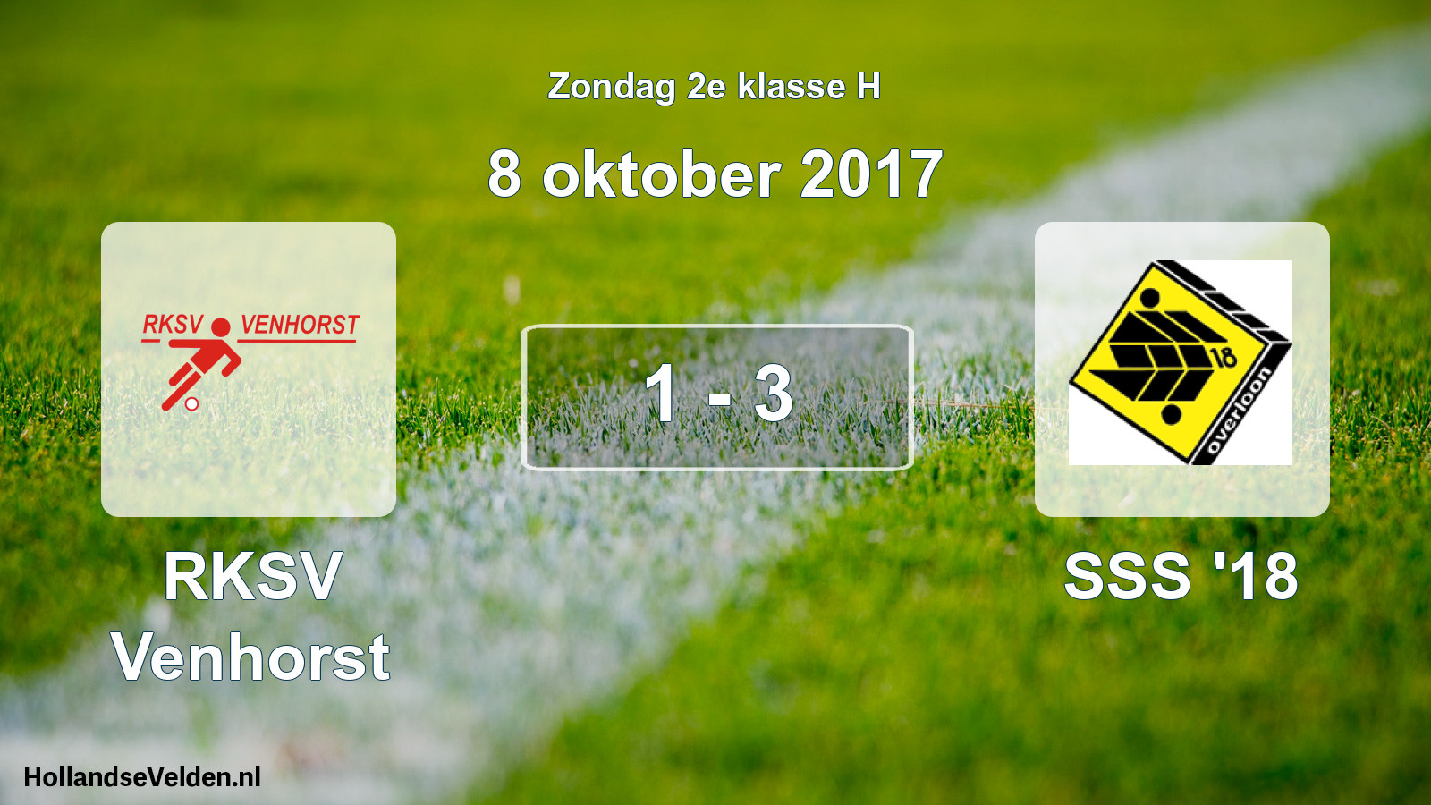 Total number of matches played: RKSV Venhorst - SSS '18 1 - 3 (8 October 2017)