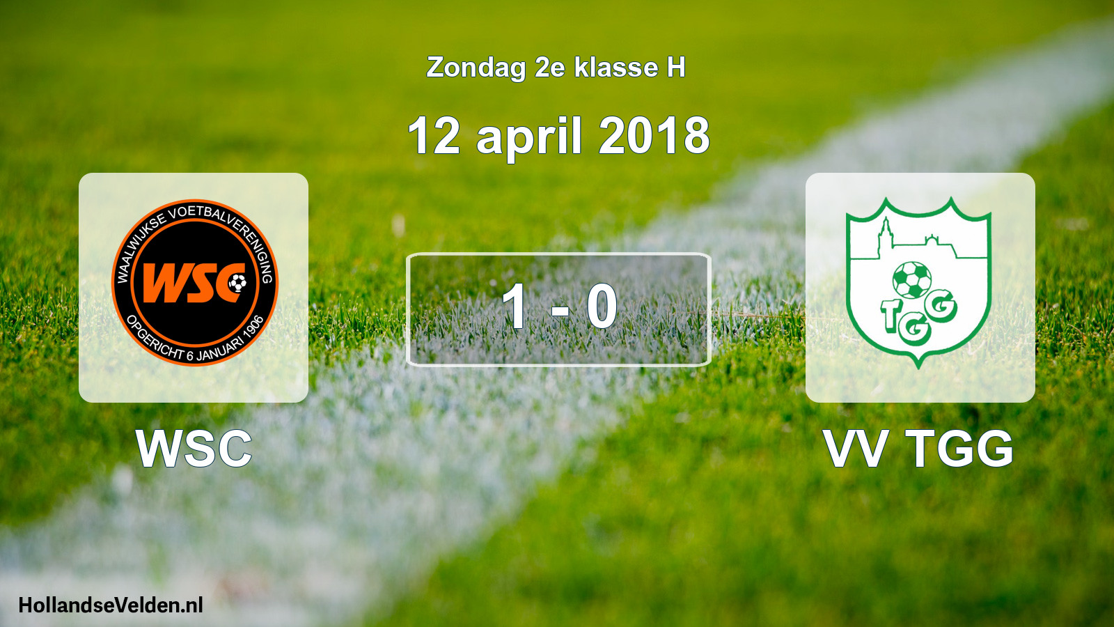 Total number of matches played: WSC - VV TGG 1 - 0 (12 April 2018)