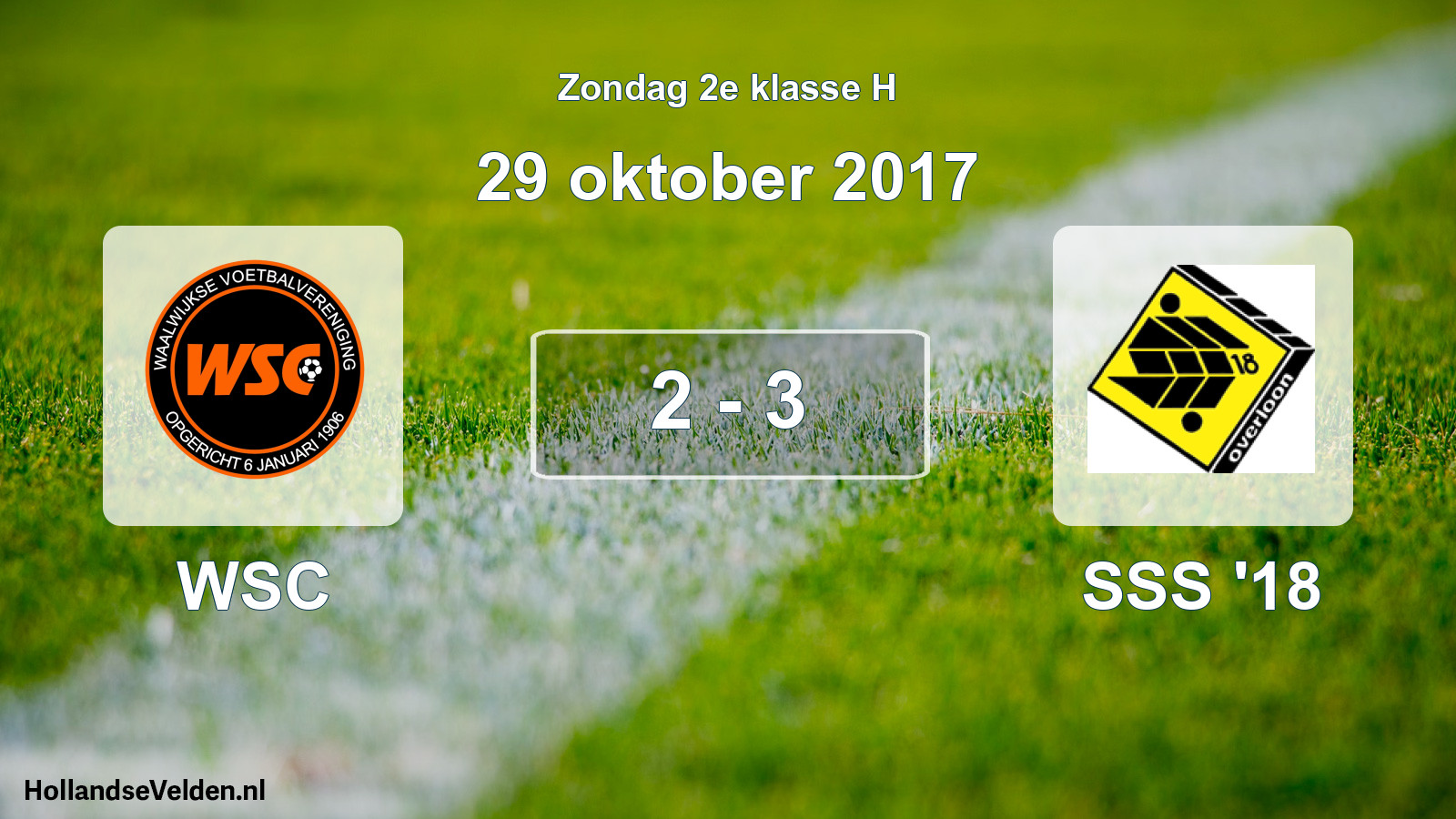 Total number of matches played: WSC - SSS '18 2 - 3 (29 October 2017)
