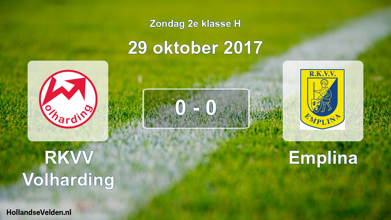 Total number of matches played: RKVV Volharding - Emplina 0 - 0 (29 October 2017)