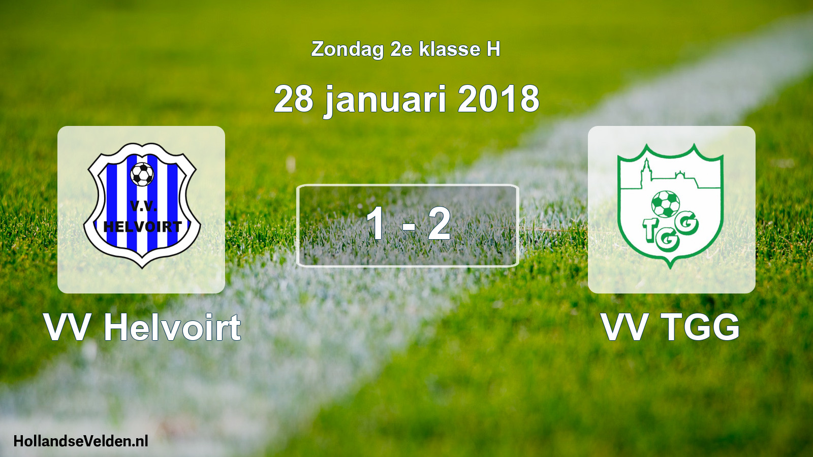 Total number of matches played: VV Helvoirt - VV TGG 1 - 2 (28 January 2018)