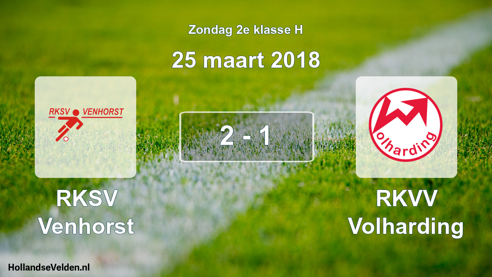 Total number of matches played: RKSV Venhorst - RKVV Volharding 2 - 1 (25 March 2018)