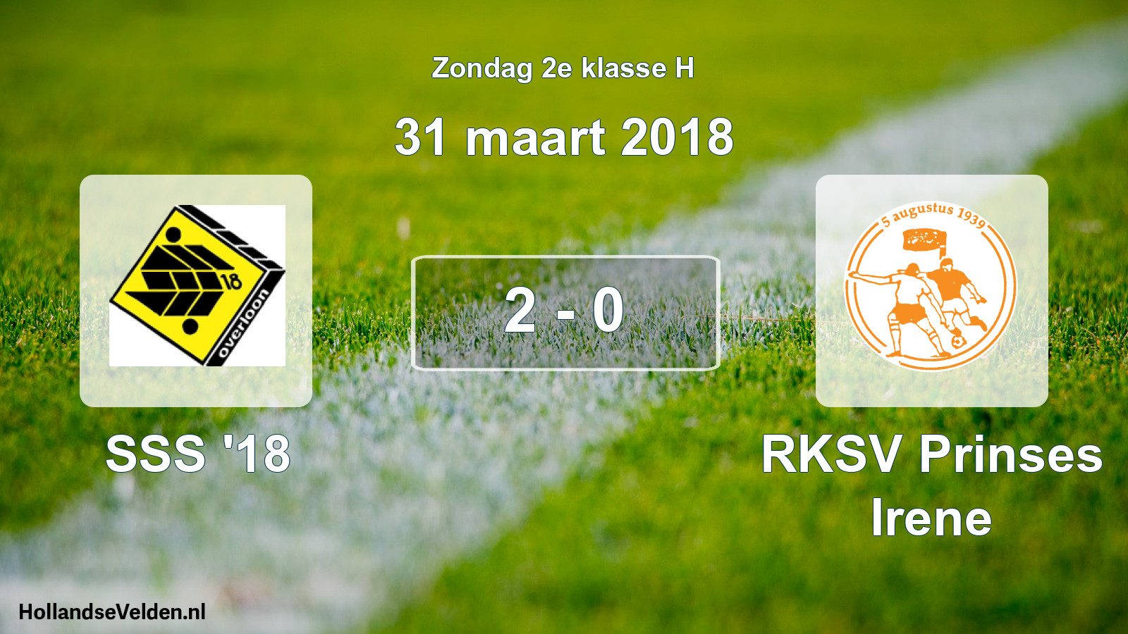Total number of matches played: SSS '18 - RKSV Prinses Irene 2 - 0 (31 March 2018)