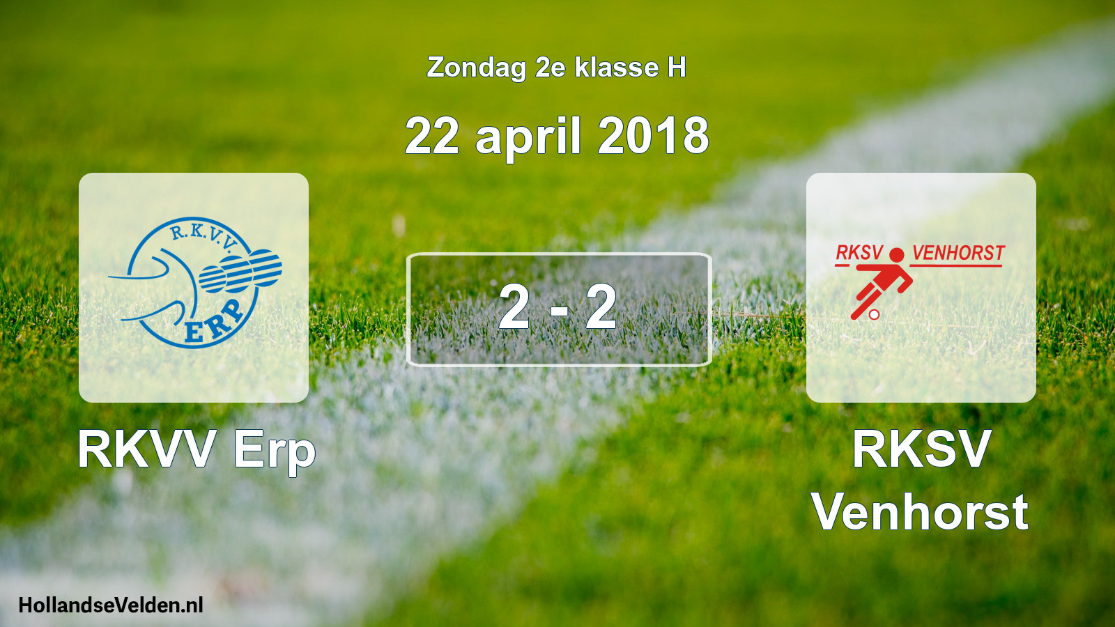 Total number of matches played: RKVV Erp - RKSV Venhorst 2 - 2 (22 April 2018)