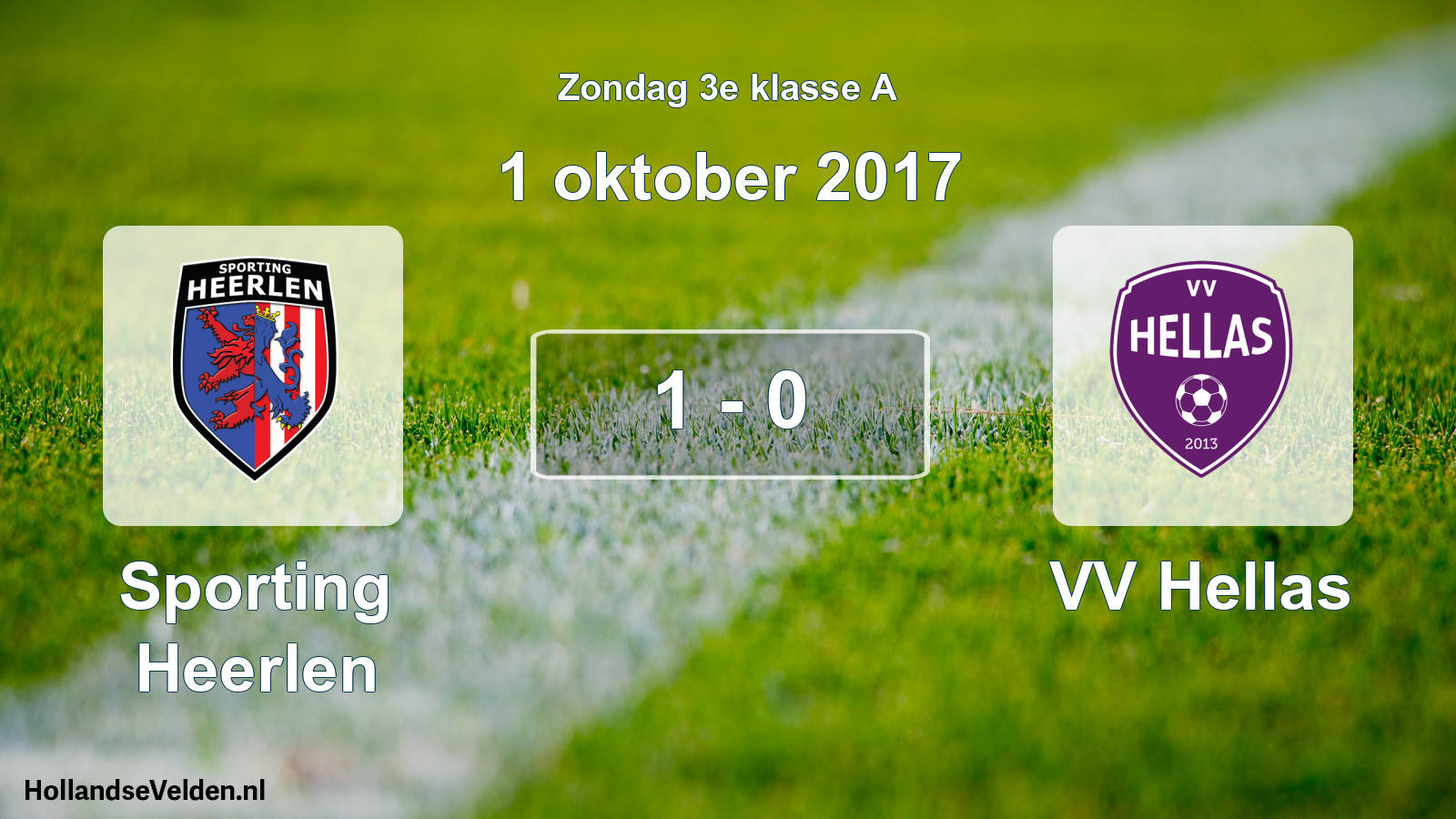 Total number of matches played: Sporting Heerlen - VV Hellas 1 - 0 (1 October 2017)