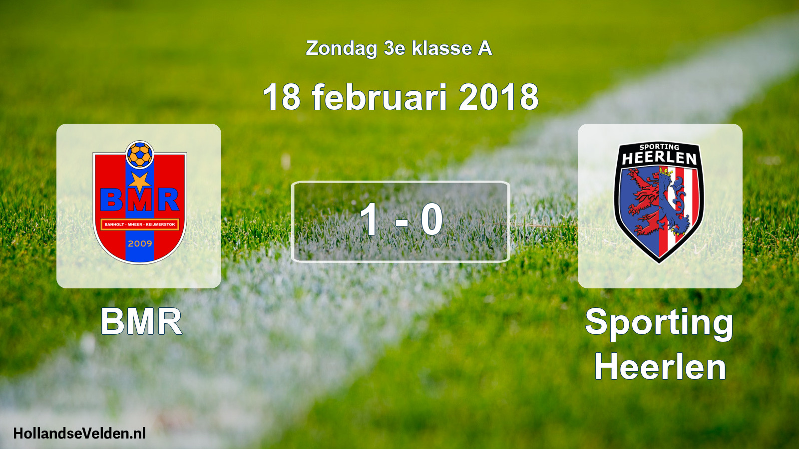 Total number of matches played: BMR - Sporting Heerlen 1 - 0 (18 February 2018)