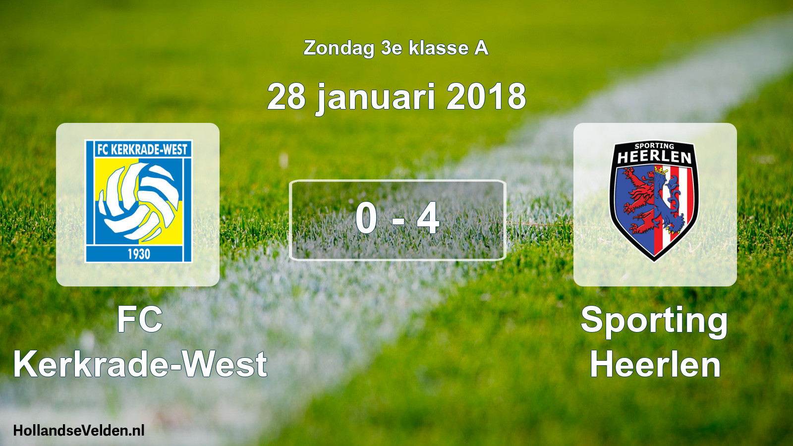 Total number of matches played: FC Kerkrade-West - Sporting Heerlen 0 - 4 (28 January 2018)