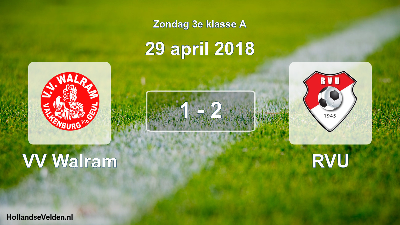 Total number of matches played: VV Walram - RVU 1 - 2 (29 April 2018)